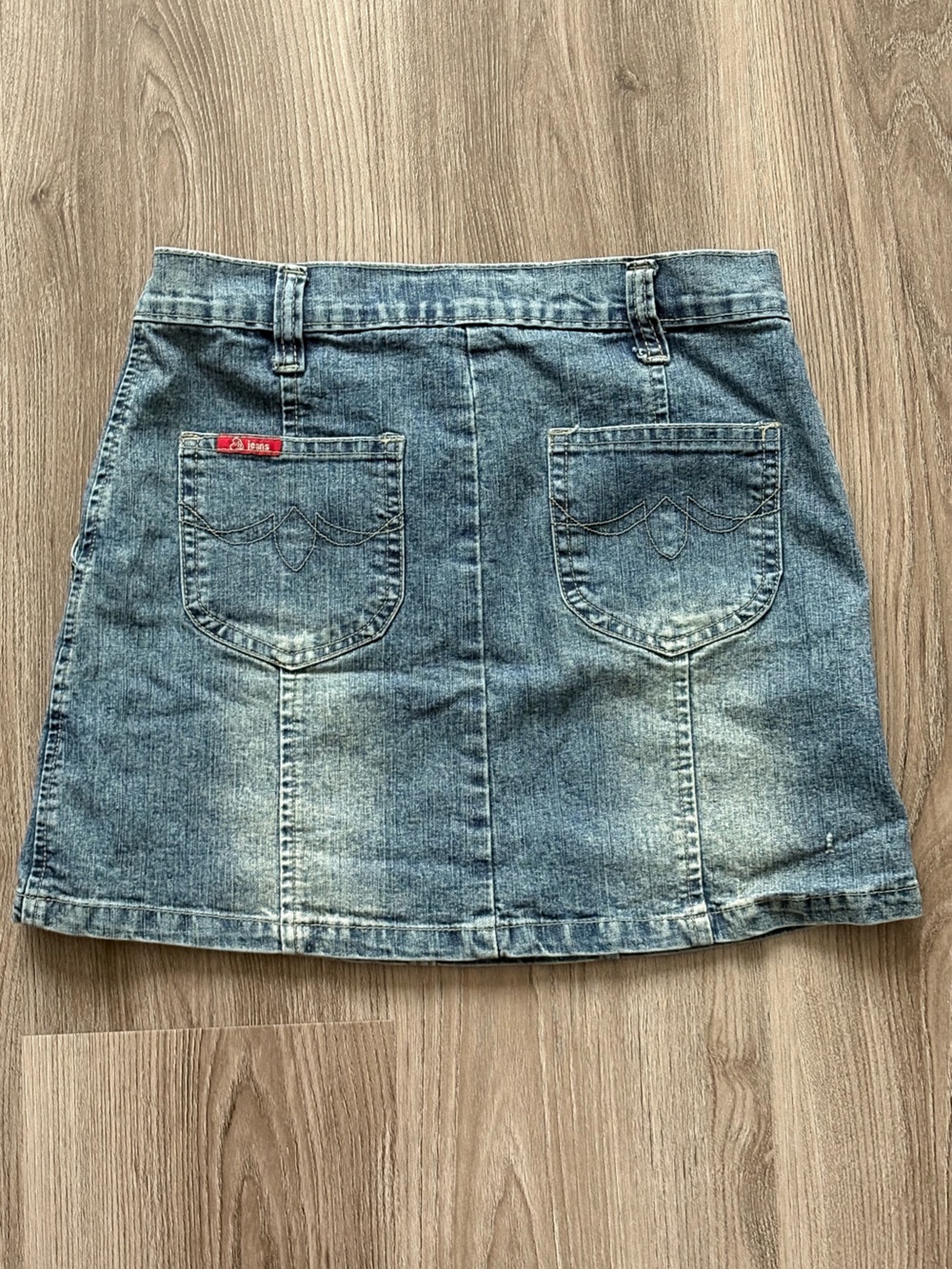 Y2K Urban Behavior Faded Blue Denim Mini Skirt - Picture 3 of 4